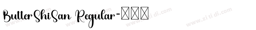 ButterShiSan Regular字体转换